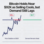 Bitcoin Hovers Near $92K Amid Reduced Selling, but Demand Remains Soft