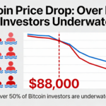 More than half of BTC holders are underwater after prices slipped below $88,000