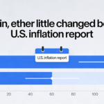 Bitcoin and Ethereum were little changed as investors awaited U.S. inflation data.