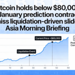 BTC stays below $80,000 while January forecast contracts dodge liquidation-driven drop: Asia Morning Highlights