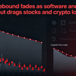 Bitcoin rally fizzles as turmoil in software and private equity drags broader markets, including crypto, into the red.