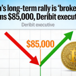 A senior executive at Deribit said Bitcoin must retake $85,000 to restore its long-term rally.