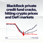Cracks emerge in a BlackRock private credit fund, weighing on cryptocurrencies and DeFi tokens.