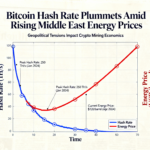 Bitcoin’s hash rate is sliding sharply amid rising energy costs driven by the Iran war