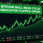 For the first time since March 2023, Bitcoin’s bull-bear cycle gauge has turned green.