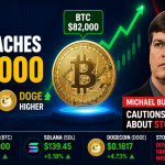 BTC Touches $82,000 Momentarily, Altcoins Rise as Michael Burry Flags Stock Risk