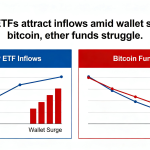 Amid rising wallet activity, XRP ETFs attract fresh inflows as bitcoin and ether funds struggle to gain traction.