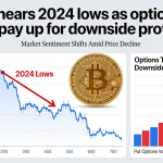 Bitcoin Slides Toward 2024 Lows as Traders Rush for Downside Hedges