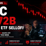 Bitcoin Faces $1.72B Weekly ETF Outflows as Institutional Selling Pressure Builds