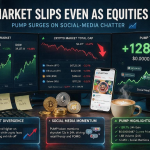 Crypto Slides While Stocks Rally; Pump Token Explodes on Social Media Buzz