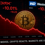 Sandisk and Western Digital’s 10% Drop Sparks Market Concerns Over Bitcoin’s Next Move
